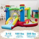 Inflatable Bounce House Kids Music-Themed Castle Sound Interaction Inflatable Bouncer without Blower by LJGDeals