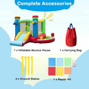 Inflatable Bounce House Kids Music-Themed Castle Sound Interaction Inflatable Bouncer without Blower by LJGDeals