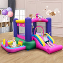 Inflatable Bounce House with Slide Splash Pool and Ring Tossing Games without Blower by LJGDeals