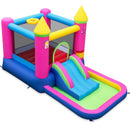Inflatable Bounce House 4-in-1 Kids Princess-themed Bouncer Blow-up Bouncy Castle by LJGDeals