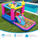 Inflatable Bounce House 4-in-1 Kids Princess-themed Bouncer Blow-up Bouncy Castle with 480 Blower by LJGDeals
