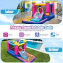 Inflatable Bounce House 4-in-1 Kids Princess-themed Bouncer Blow-up Bouncy Castle with 480 Blower by LJGDeals