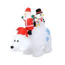 6 Ft Christmas Inflatable with Lights Animated Santa Penguin and Snowman by LJGDeals