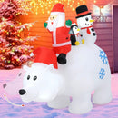 6 Ft Christmas Inflatable with Lights Animated Santa Penguin and Snowman by LJGDeals