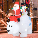 6 Ft Christmas Inflatable with Lights Animated Santa Penguin and Snowman by DirectDeals
