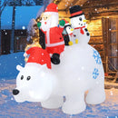 6 Ft Christmas Inflatable with Lights Animated Santa Penguin and Snowman by LJGDeals