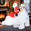 6 Ft Christmas Inflatable with Lights Animated Santa Penguin and Snowman by LJGDeals