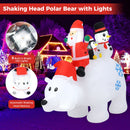 6 Ft Christmas Inflatable with Lights Animated Santa Penguin and Snowman by DirectDeals