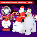 6 Ft Christmas Inflatable with Lights Animated Santa Penguin and Snowman by LJGDeals