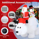 6 Ft Christmas Inflatable with Lights Animated Santa Penguin and Snowman by LJGDeals