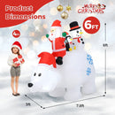 6 Ft Christmas Inflatable with Lights Animated Santa Penguin and Snowman by LJGDeals