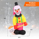 5.9 x 7.9 FT Inflatable Halloween Head Turning Clown with Hammer and Flashing Eyes by LJGDeals