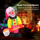 5.9 x 7.9 FT Inflatable Halloween Head Turning Clown with Hammer and Flashing Eyes by LJGDeals