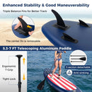 Inflatable Paddle Board with Removable Fin and Backpack by LJGDeals