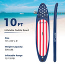 Inflatable Paddle Board with Removable Fin and Backpack by LJGDeals
