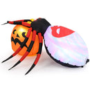 4.9 x 4.6 Feet Inflatable Spider with Pumpkin and Rotating Light by LJGDeals