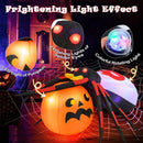 4.9 x 4.6 Feet Inflatable Spider with Pumpkin and Rotating Light by LJGDeals