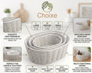 Multi-Purpose Nesting Rattan Basket 3-Piece Set