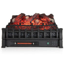 Infrared Quartz Electric Fireplace with Adjustable 3D Flame Colors and Overheat Protection-Black by LJGDeals