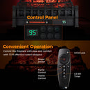 Infrared Quartz Electric Fireplace with Adjustable 3D Flame Colors and Overheat Protection-Black by LJGDeals
