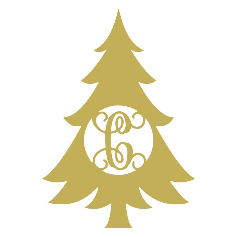 Initial Christmas Swirl Monogram