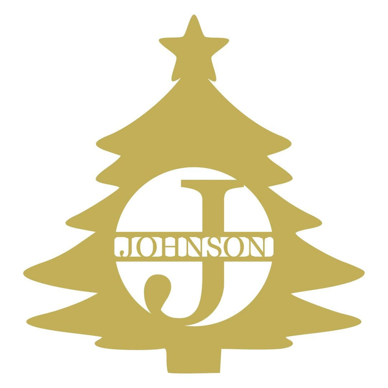 Initial Christmas Tree Monogram