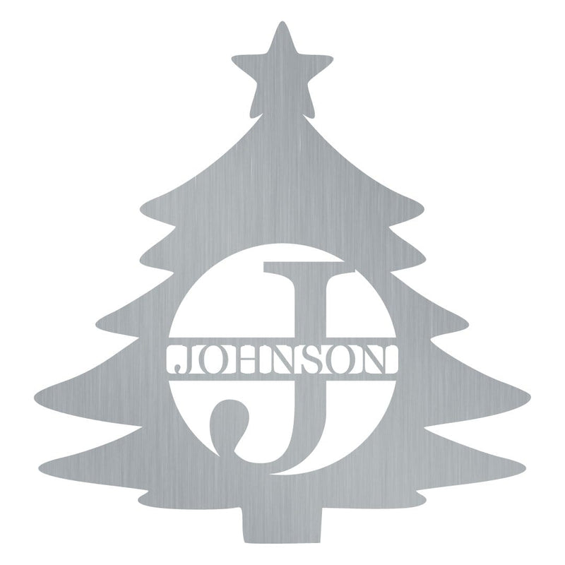 Initial Christmas Tree Monogram