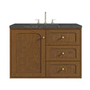 James Martin Laurent 36" Dual Mount Single Bathroom Vanity, Honey Oak