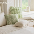 Ins wind matcha green faux fur throw pillow living room decor by Decorbites