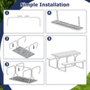 HDPE Outdoor Picnic Table Bench Set with Metal Base by LJGDeals