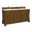 James Martin Brookfield 72" Double Bathroom Vanity, Honey Oak