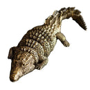 GobekUsa Brass Crocodile Sculpture: Articular Mobility Home Decor Accessory