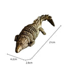 GobekUsa Brass Crocodile Sculpture: Articular Mobility Home Decor Accessory