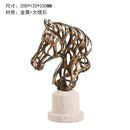GobekUsa Leopard Metal Horse Decoration for Study Office, Living Room Crafts & Home Decor
