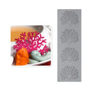 Intricate coral branch leaf silicone mold light blue kitchen tool by Decorbites
