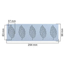 Intricate coral branch leaf silicone mold light blue kitchen tool by Decorbites