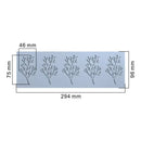 Intricate coral branch leaf silicone mold light blue kitchen tool by Decorbites