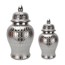 GobekUsa Golden Pattern Porcelain Ginger Jar Vase with Lid for Home Decor