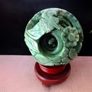 GobekUsa Jade & Stone Dragon Phoenix Ball Set Feng Shui Decor