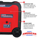 5500 Watt Inverter Generator Super Quiet Portable Gas Power Professional Use by Tomahawk Power