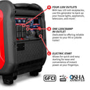 5500 Watt Inverter Generator Super Quiet Portable Gas Power Professional Use by Tomahawk Power