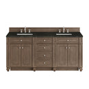 James Martin Bristol 72" Double Bathroom Vanity, Whitewashed Walnut