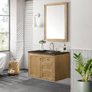 James Martin Laurent 36" Dual Mount Single Bathroom Vanity, Light Natural Oak