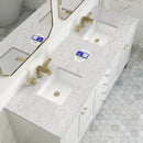 James Martin Chicago 72" Double Bathroom Vanity, Glossy White
