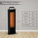 IP65 Waterproof Aluminum Heater with Double-Sided Heating and Overheat Protection-Black by LJGDeals