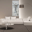 Hand Painted Acrylic Wall Art Golden Gate Bridge 32 x 71 Rectangular Canvas with a White Wooden Frame