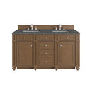 James Martin Bristol 60" Double Bathroom Vanity, Saddle Brown