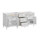 James Martin Lorelai 72" Double Bathroom Vanity, Bright White