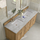 James Martin Lorelai 72" Double Bathroom Vanity, Light Natural Oak