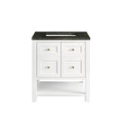 James Martin Breckenridge 30" Single Bathroom Vanity, Bright White